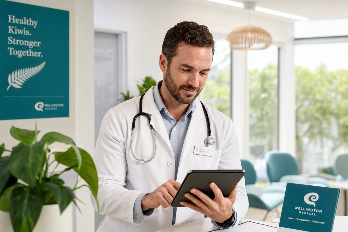 Doctor consulting in New Zealand